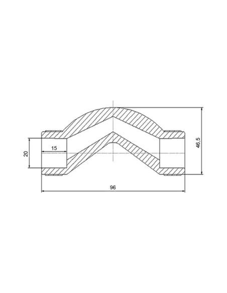 Обвод короткий Blue Ocean d20, для полипропиленовых труб