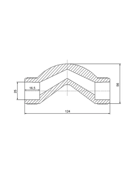 Короткий обвід Blue Ocean d25, для поліпропіленових труб