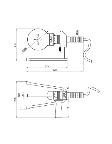Паяльник Blue Ocean d75-110 з дисплеєм для пластикових труб