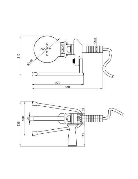 Паяльник Blue Ocean d75-110 з дисплеєм для пластикових труб
