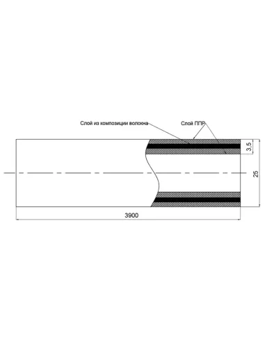 Поліпропіленова труба Blue Ocean FIBER-G 25х3, 5, армована скловолокном