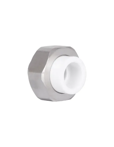 Згін-американка Blue Ocean 20х1/2 ВР, латунна головка, для ППР труб, біла