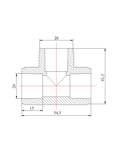 Трійник PPR Blue Ocean d20, для поліпропіленових труб, рівнопрохідний