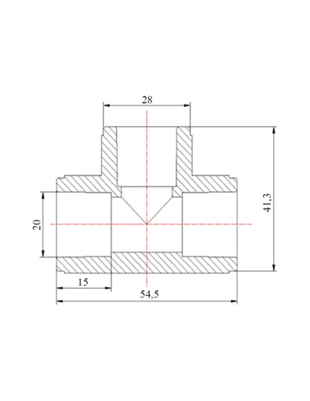 Тройник PPR Blue Ocean d20, для полипропиленовых труб, равнопроходной