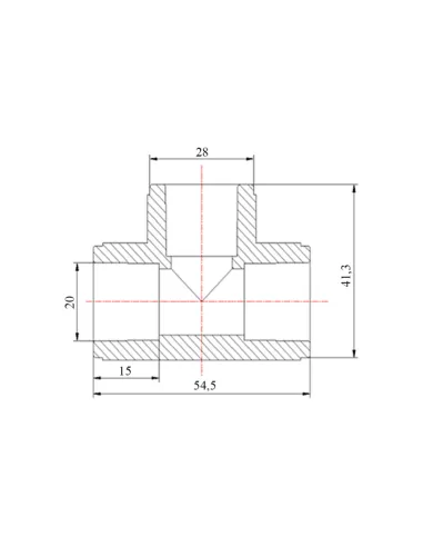 Тройник PPR Blue Ocean d20, для полипропиленовых труб, равнопроходной, белый