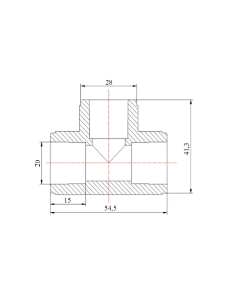 Трійник PPR Blue Ocean d20, для поліпропіленових труб, рівнопрохідний, білий