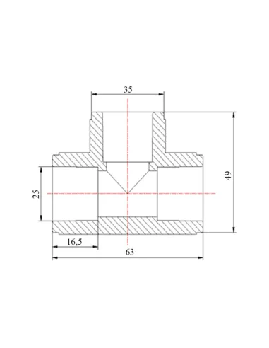 Трійник PPR Blue Ocean d25, для поліпропіленових труб, рівнопрохідний, білий