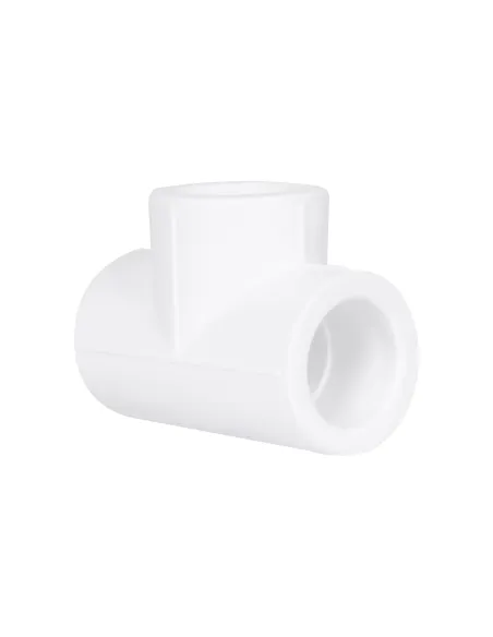 Тройник PPR Blue Ocean d32, для полипропиленовых труб, равнопроходной, белый