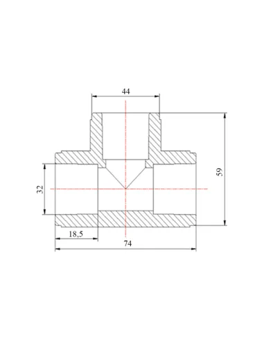 Тройник PPR Blue Ocean d32, для полипропиленовых труб, равнопроходной, белый