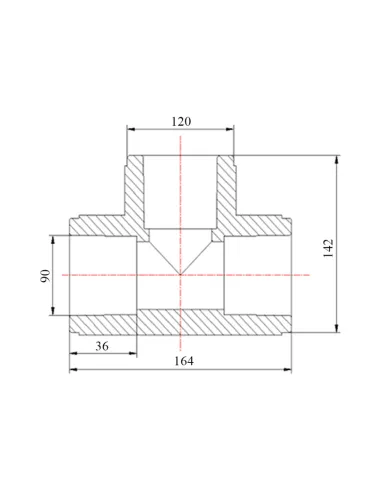Трійник PPR Blue Ocean d90, для поліпропіленових труб, рівнопрохідний