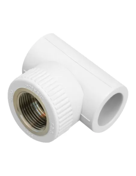 Тройник ВР Blue Ocean 20х1/2х20, для полипропиленовых труб, белый