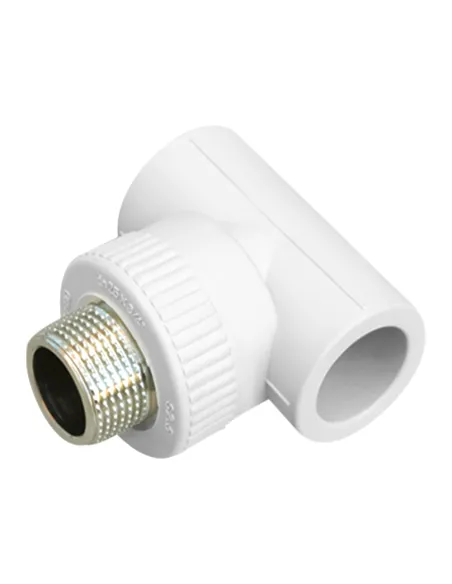 Трійник НР Blue Ocean 25х3/4х25 для поліпропіленових труб білий