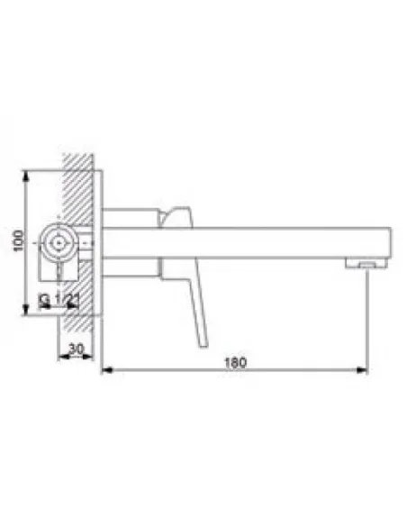 Смеситель для умывальника скрытого монтажа Newarc Silver 851571, латунь, хром - 2