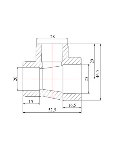 Трійник редукційний Blue Ocean 25х20х20 для поліпропіленових труб