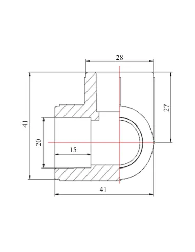Тройник угловой 90 Blue Ocean d20, для полипропиленовых труб