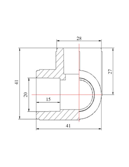Трійник кутовий 90 Blue Ocean d20 для поліпропіленових труб