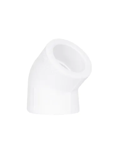 Кут 45 Blue Ocean d32, для поліпропіленових труб, білий