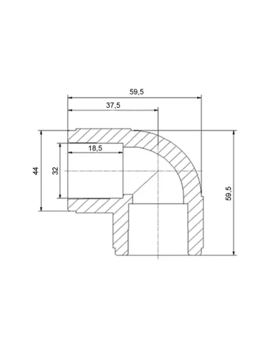 Кут 90 Blue Ocean d32, для поліпропіленових труб