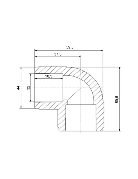 Кут 90 Blue Ocean d32, для поліпропіленових труб