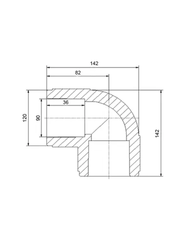 Уголок 90 Blue Ocean d90, для полипропиленовых труб