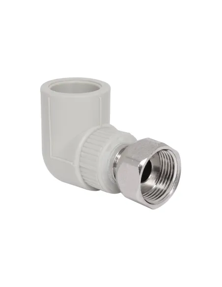 Кут з накидною гайкою ВР 90 Blue Ocean 25х3/4, з латунним штоком, для поліпропіленових труб