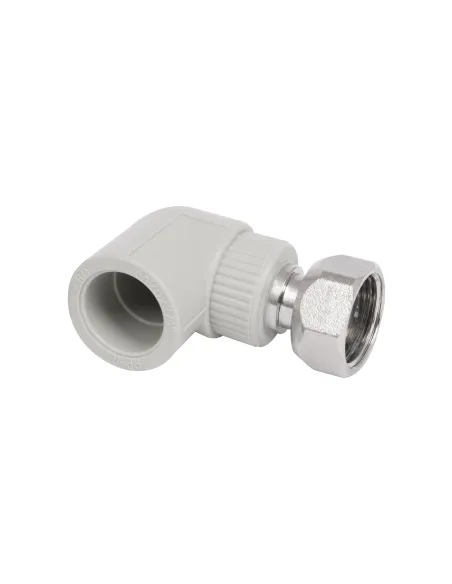 Кут з накидною гайкою ВР 90 Blue Ocean 25х3/4, з латунним штоком, для поліпропіленових труб