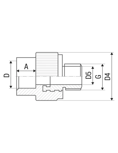 Муфта ITAL 32х3/4 дюйма зовнішня різьба, для поліпропіленових труб