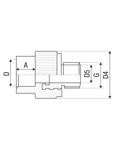 Муфта ITAL 63х2 дюйма зовнішня різьба, для поліпропіленових труб