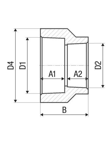 Муфта редукционная ITAL 40х20 мм для полипропиленовых труб