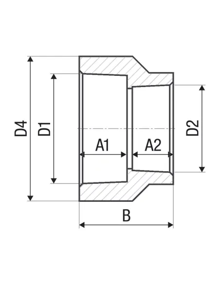 Муфта редукційна ITAL 63х50 мм для поліпропіленових труб