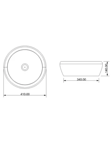 Умывальник Newarc Newart Countertop 42 5067, 42х42 см, без отверстия - 1