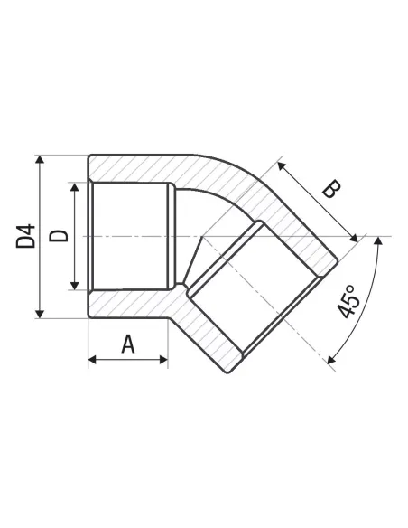Уголок 45 ITAL 20 мм для полипропиленовых труб