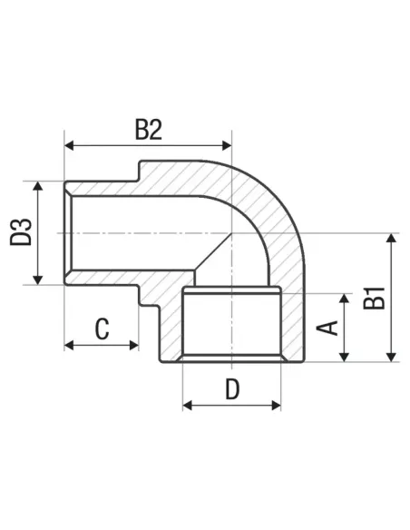 Кут 90 ВН ITAL 20 мм для поліпропіленових труб, внутрішній-зовнішній