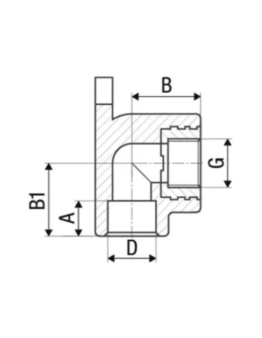 Уголок 90 ВР настенный ITAL 20х1/2 дюйма для полипропиленовых труб, внутренняя резьба