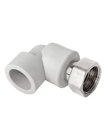 Кут 90 ITAL 32х1 дюйм для поліпропіленових труб, з накидною гайкою
