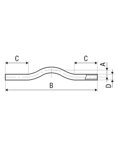 Обвід ITAL 20 мм для поліпропіленових труб, довгий