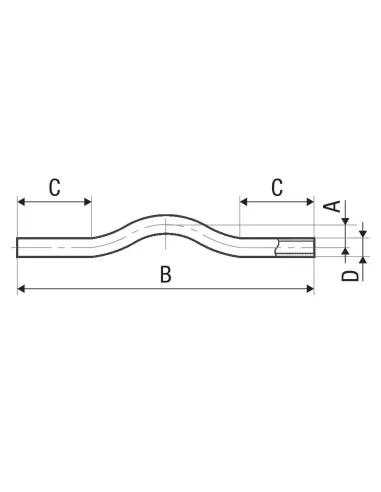Обвід ITAL 25 мм для поліпропіленових труб, довгий