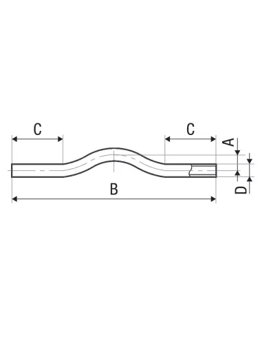 Обвод ITAL 32 мм для полипропиленовых труб, длинный