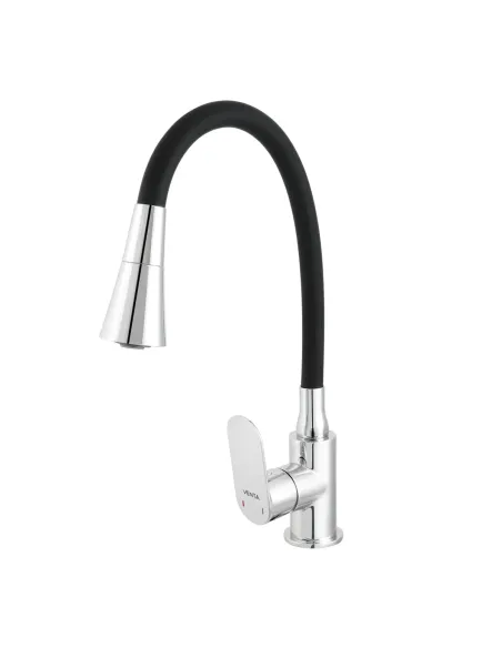 Смеситель для кухни с гибким изливом Venta BBL407SB черный