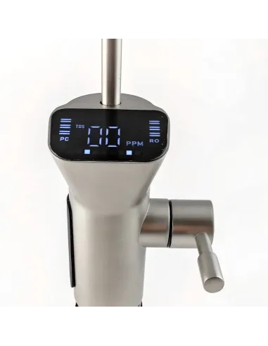 Кран для фильтра очистки воды Raifil с ТДС метром I-A001, нерж сталь
