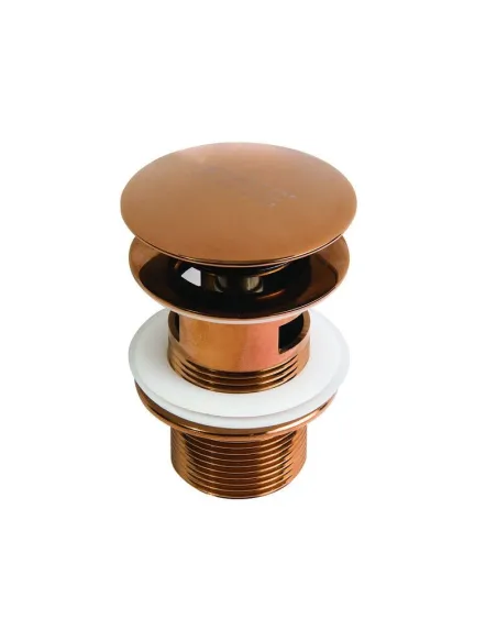 Клапан сливной Newarc 740777 push-open, для умывальников, с отверстием для перелива - 1