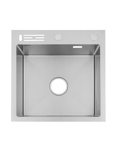 Мийка для кухні квадратна Venta BVMN5050 Polish 500х500х215 мм з нержавіючої сталі