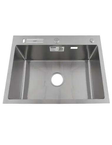 Мийка для кухні прямокутна Venta BVMN6045 Polish 600х450х215 мм з нержавіючої сталі