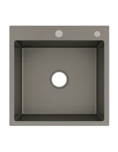 Мийка для кухні квадратна Venta BVM5050G, сіра, 500х500х215 мм з нержавіючої сталі