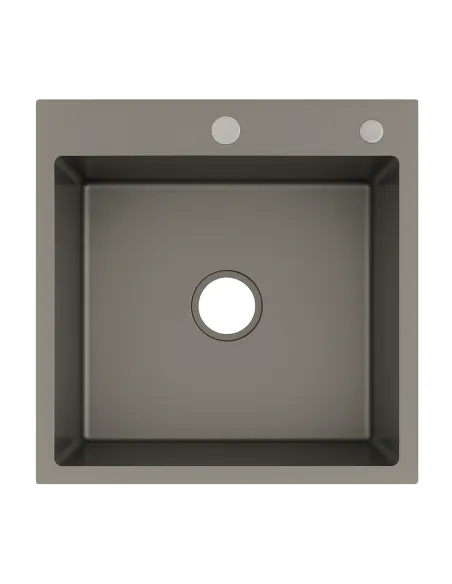 Мийка для кухні квадратна Venta BVM5050G, сіра, 500х500х215 мм з нержавіючої сталі