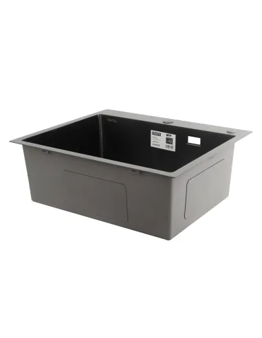 Мийка для кухні прямокутна Venta BVM6050B Black 600х500х215 мм з нержавіючої сталі