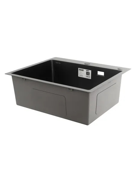 Мойка для кухни прямоугольная Venta BVM6050B Black 600х500х215 мм из нержавеющей стали