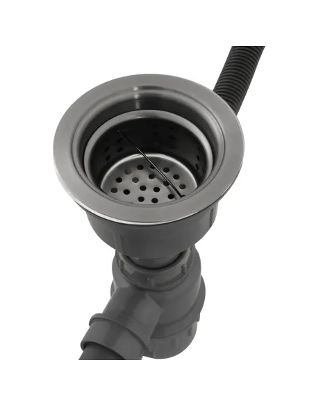 Мийка для кухні прямокутна Venta BVM6050B Black 600х500х215 мм з нержавіючої сталі