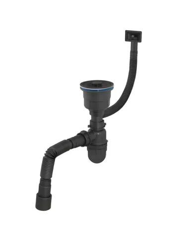 Мийка для кухні прямокутна Venta BVM6050B Black 600х500х215 мм з нержавіючої сталі