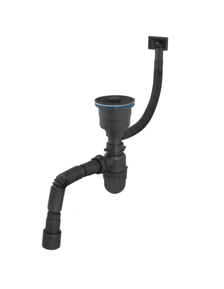 Мийка для кухні прямокутна Venta BVM6050B Black 600х500х215 мм з нержавіючої сталі